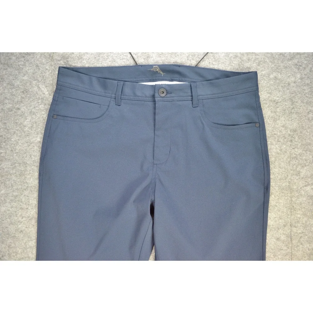 Tommy Bahama Island Zone Performance Pants Men 38x33 Tag-36x34 Navy Blue Stretch